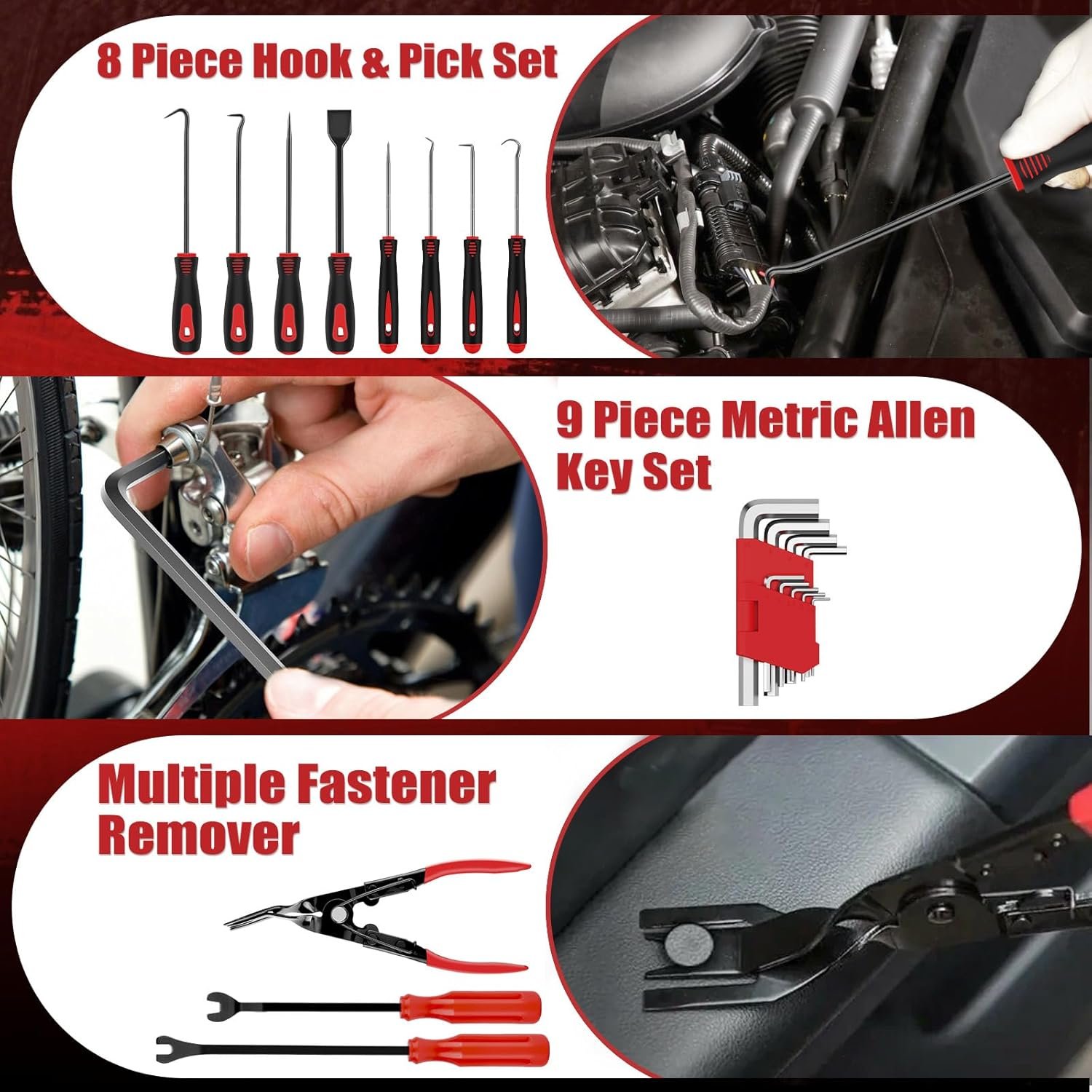 sundpey 132 pcs car tool kit general basic portable home and automotive repair tool set with drawer for men women with pickup & hook & fastener & valve stem removal tools for car rv truck motorcycle sundpey 132 pcs car tool kit general basic portable home and automotive repair tool set with drawer for men women with pickup & hook & fastener & valve stem removal tools for car rv truck motorcycle