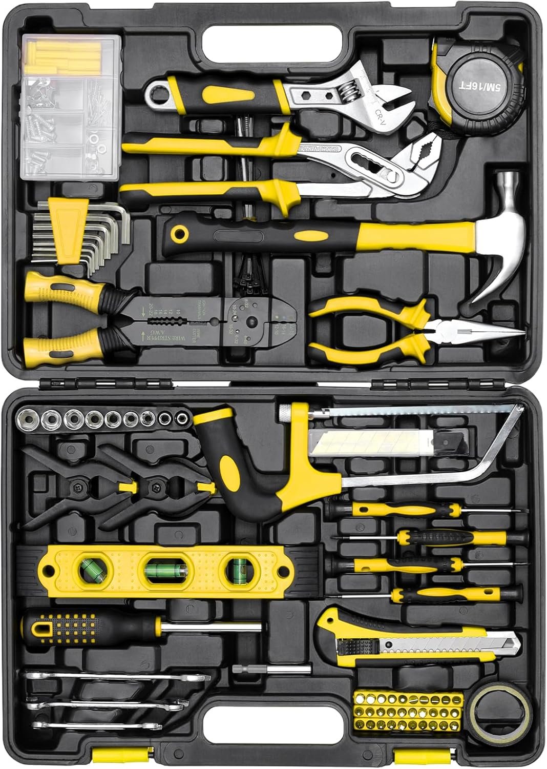 tlgreen 218 piece tool kit, professional mechanic tool set with portable toolbox, saw, adjustable wrench, socket set, screwdrivers & more for diy repairs in home, garage, apartment tlgreen 218 piece tool kit, professional mechanic tool set with portable toolbox, saw, adjustable wrench, socket set, screwdrivers & more for diy repairs in home, garage, apartment