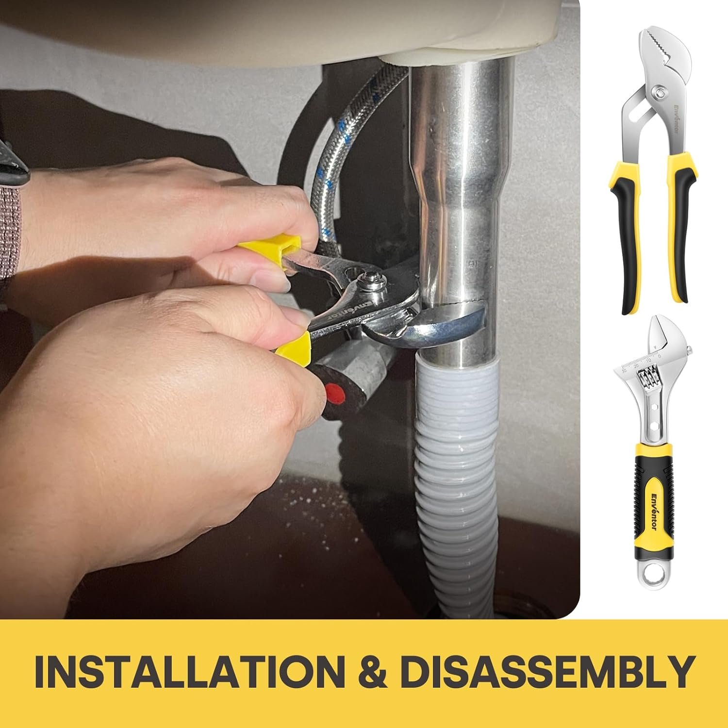 enventor tool kit set, 218pcs general household hand tool kit with storage toolbox, complete home auto repair tool set enventor tool kit set, 218pcs general household hand tool kit with storage toolbox, complete home auto repair tool set