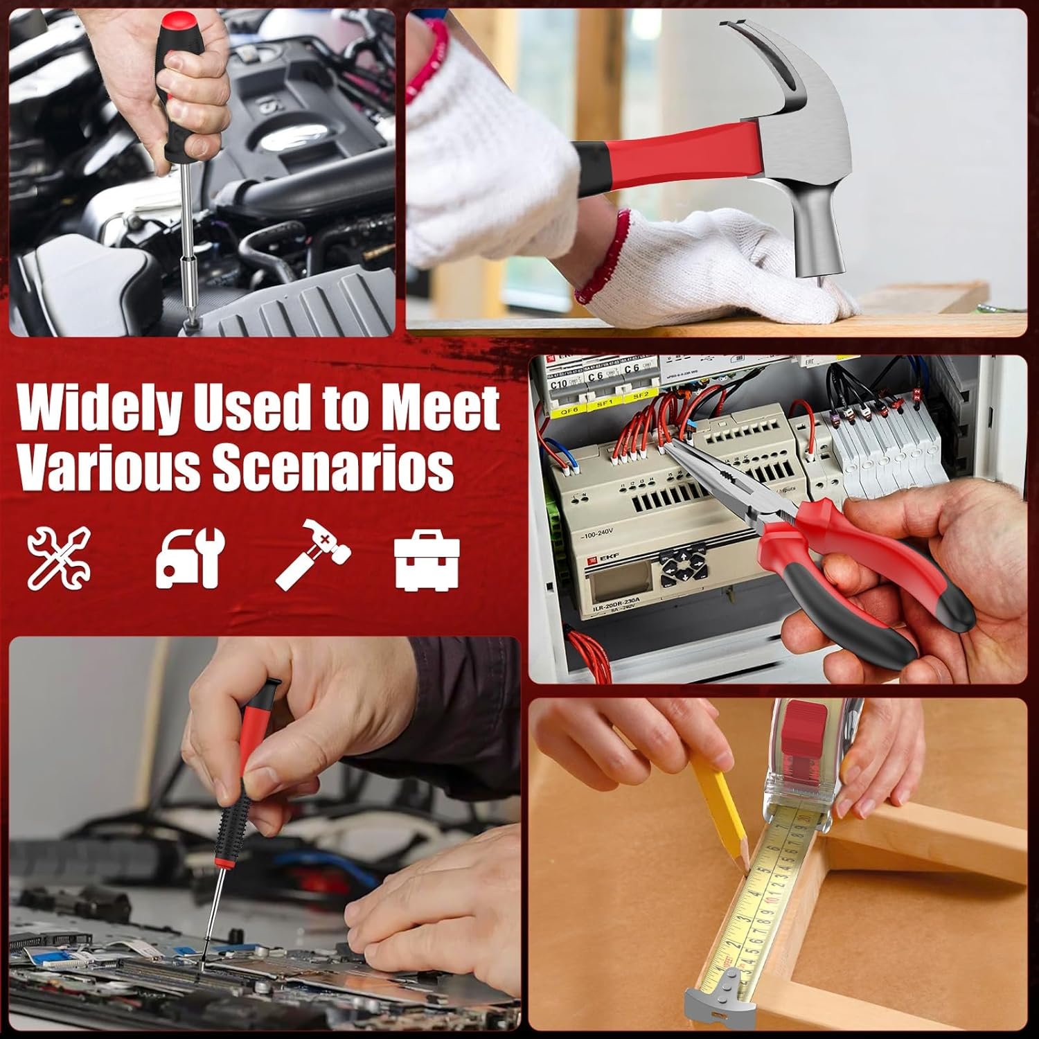 sundpey 132 pcs car tool kit general basic portable home and automotive repair tool set with drawer for men women with pickup & hook & fastener & valve stem removal tools for car rv truck motorcycle sundpey 132 pcs car tool kit general basic portable home and automotive repair tool set with drawer for men women with pickup & hook & fastener & valve stem removal tools for car rv truck motorcycle